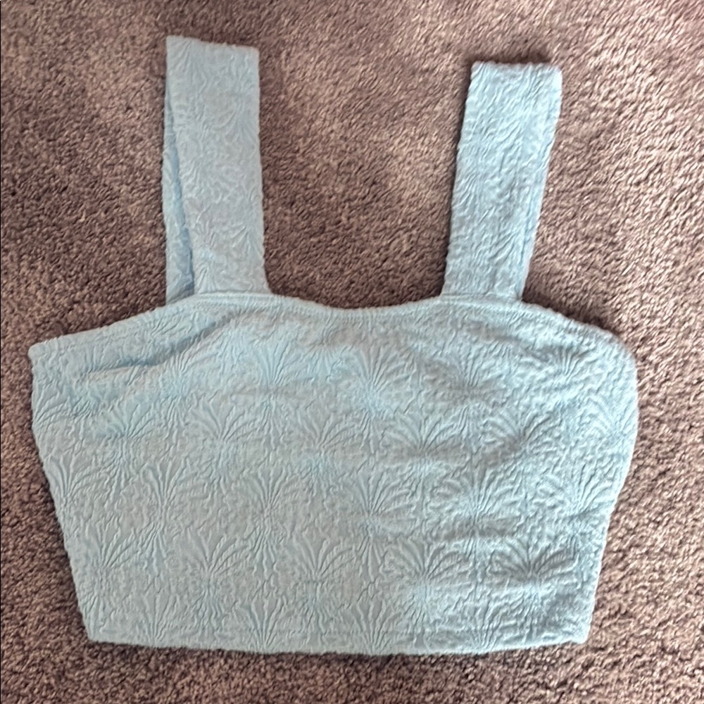 Textured Blue Women's Top